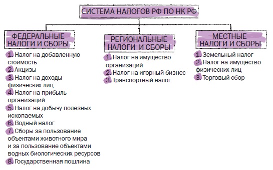 Рис. 14. Система налогов РФ