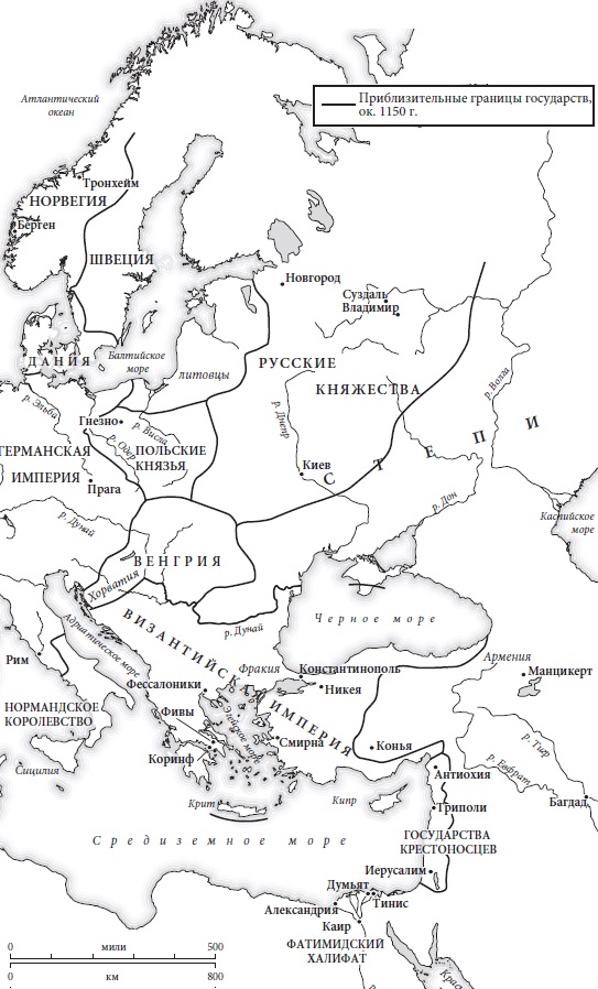 Ris. 5. Vostochnaya Evropa v 1150 g
